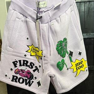 Women's Purple Graphic Shorts